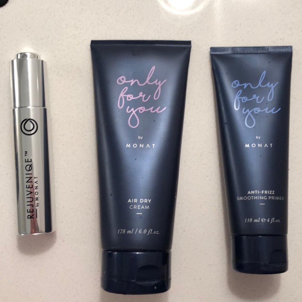 Monat rejuvenique, air dry cream and anti frizz